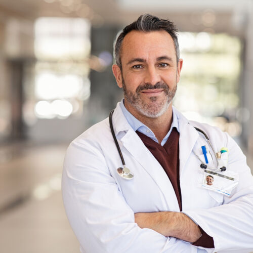 Male American health care provider