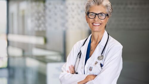 Female European health care provider